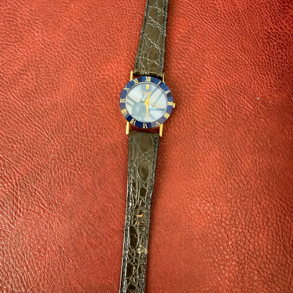 Lafayette 148 New York Blue and Gold Watch - Picture 3 of 8
